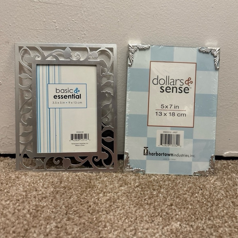 Set of 2 Silver Harbortown Industries Picture Frames